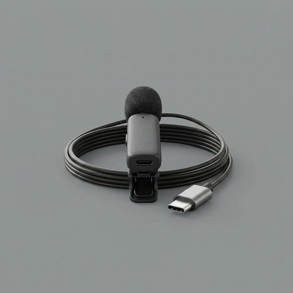 Dermvella™ PulseClip USB-C Lavalier Microphone