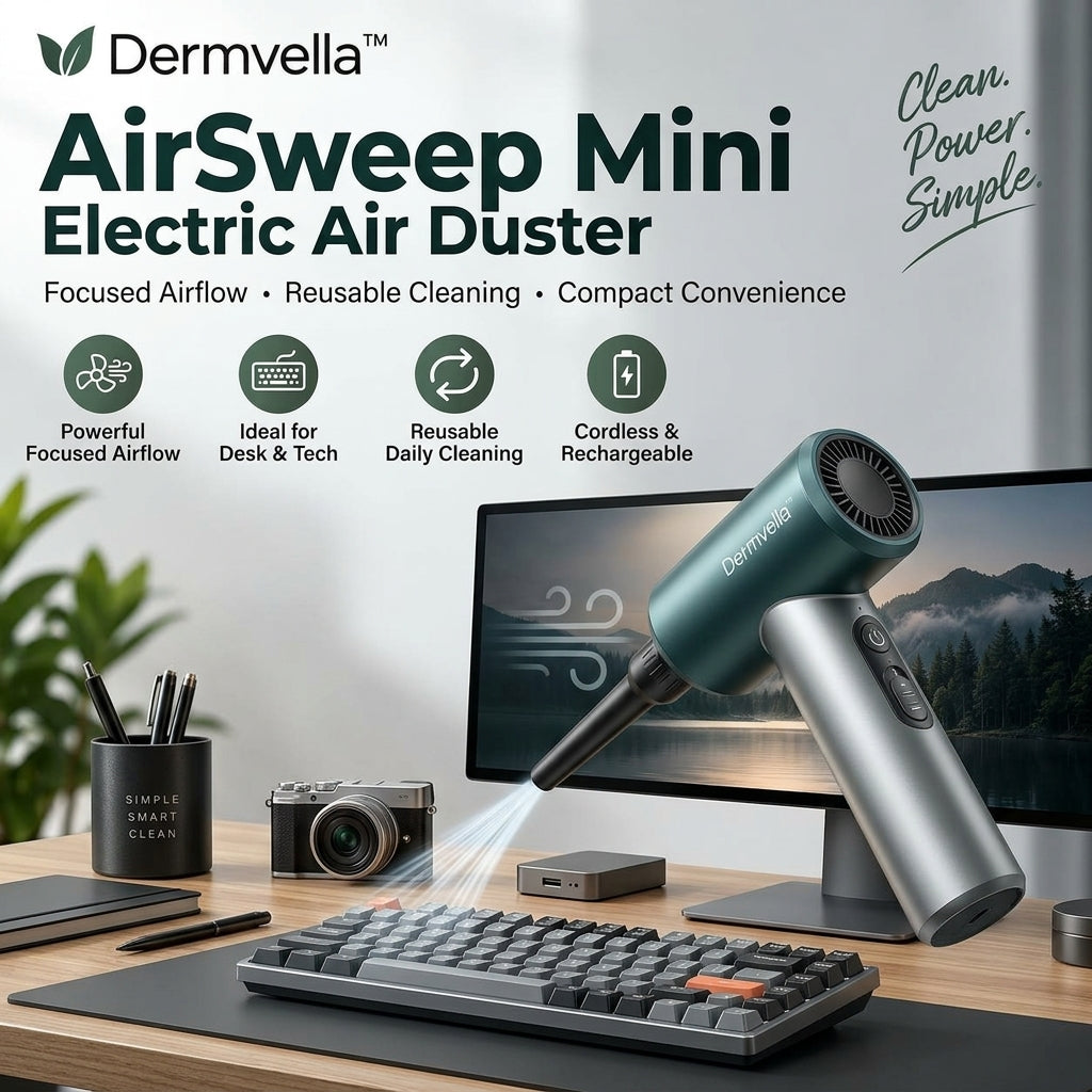 Dermvella™ AirSweep Mini Electric Air Duster