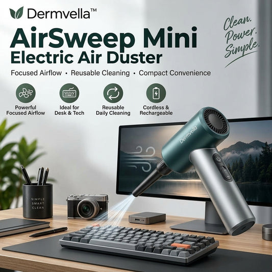 Dermvella™ AirSweep Mini Electric Air Duster