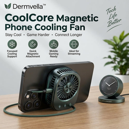 Dermvella™ CoolCore Magnetic Phone Cooling Fan